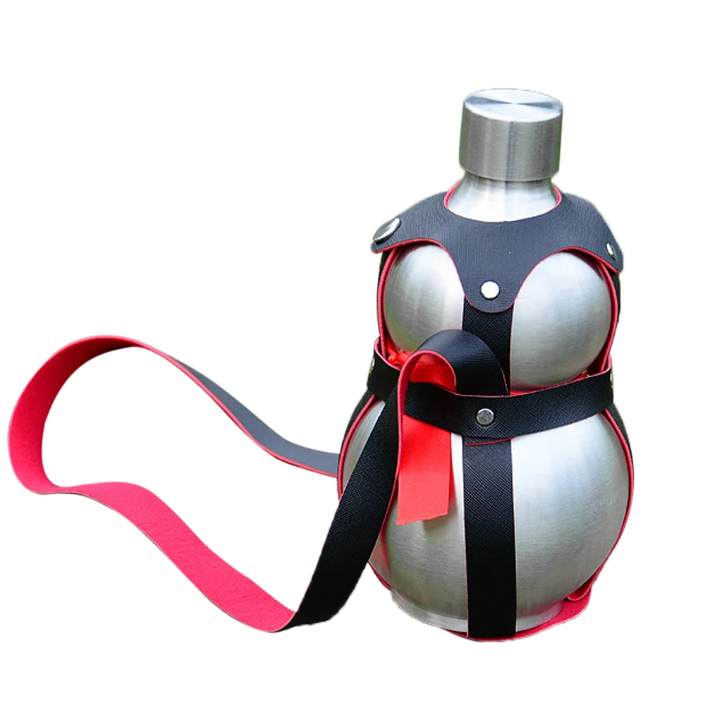 Stainless Steel Flagon Wine Gourd Travel Hip Flask Leakproof Alcohol Bottle for Outdoor Hiking Camping Picnic