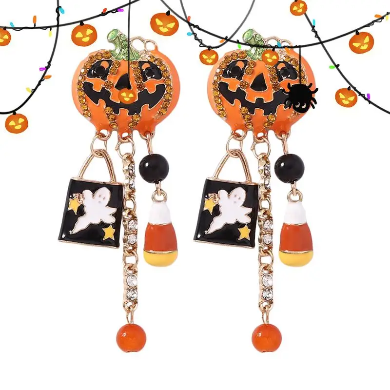 

Pumpkin Earrings For Women Zinc Alloy Pumpkin Halloween Earrings Dangle Halloween Jewelry Creative Pumpkin Earrings For Girl
