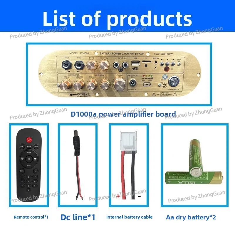 High Power Subwoofer Bluetooth Digital Power Amplifier Board 2.1 Channel Electric High Bass
