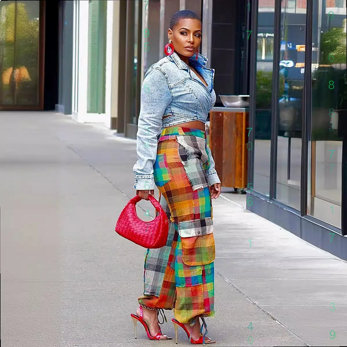 Womens Cargo Pants with Straps Multi Pocket Print Trousers Spring Summer Casual Jumpsuit Overalls