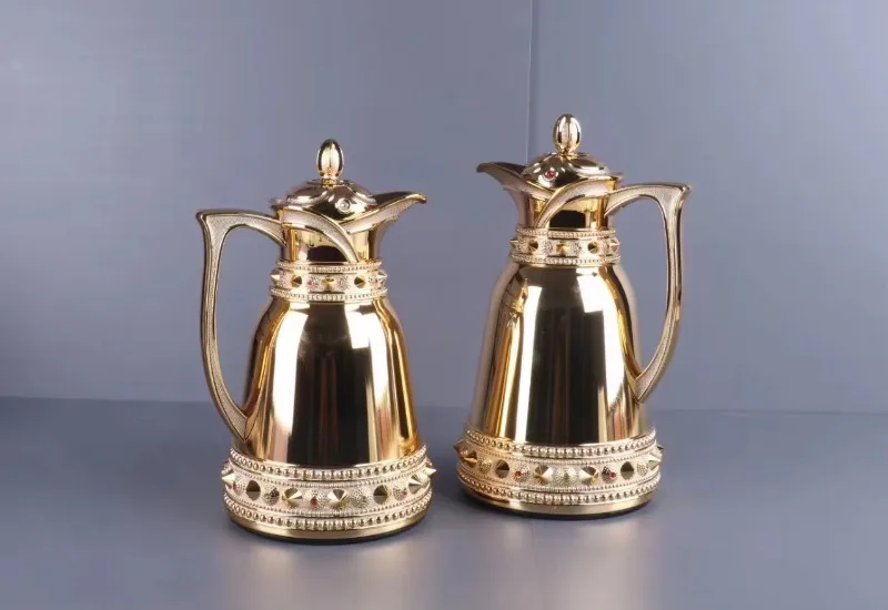 Arabian 0.7 + 1.0L New to Coffee Pot Body Glass Insulated Vacuum Arabian Coffee Bottle Dara Pot Coffee Set
