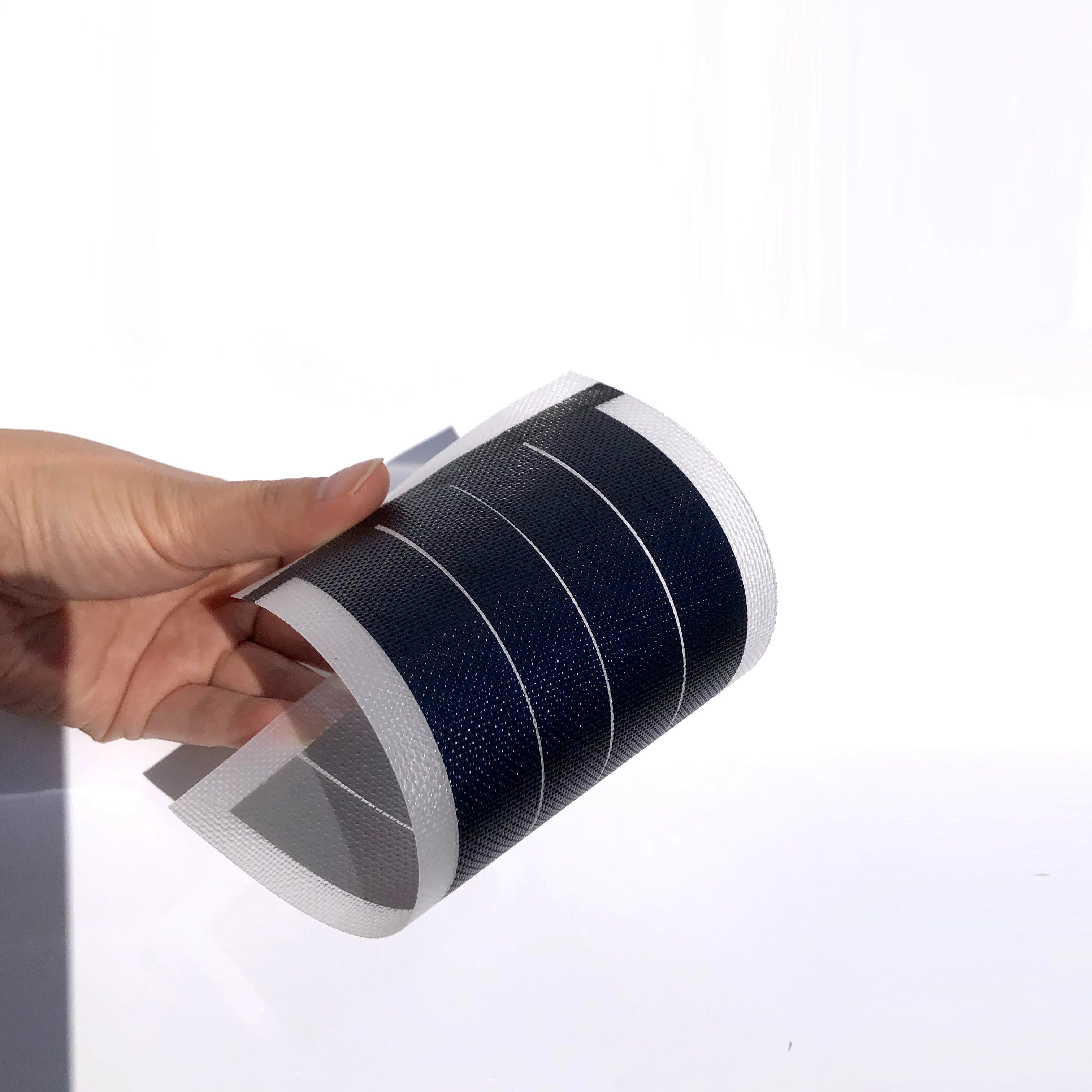 

1W 6V flexible solar panel thin-film battery amorphous silicon camping equipment curly DIY mini solar panel kit - transparent