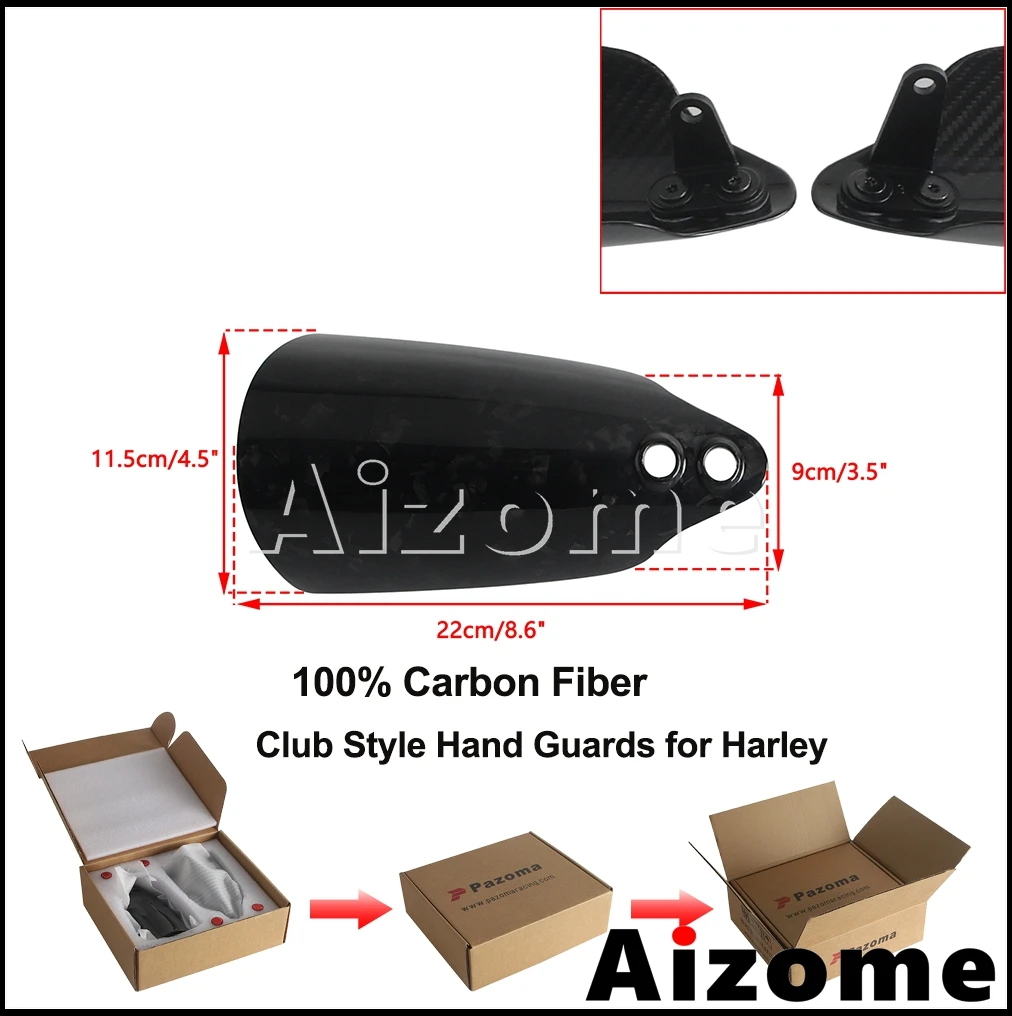 Motorcycle Hand Shield Guard Carbon Fiber Handle Handguard Protection For Harley Sportster Forty-Eight XL1200 X XS Low XL 1200L