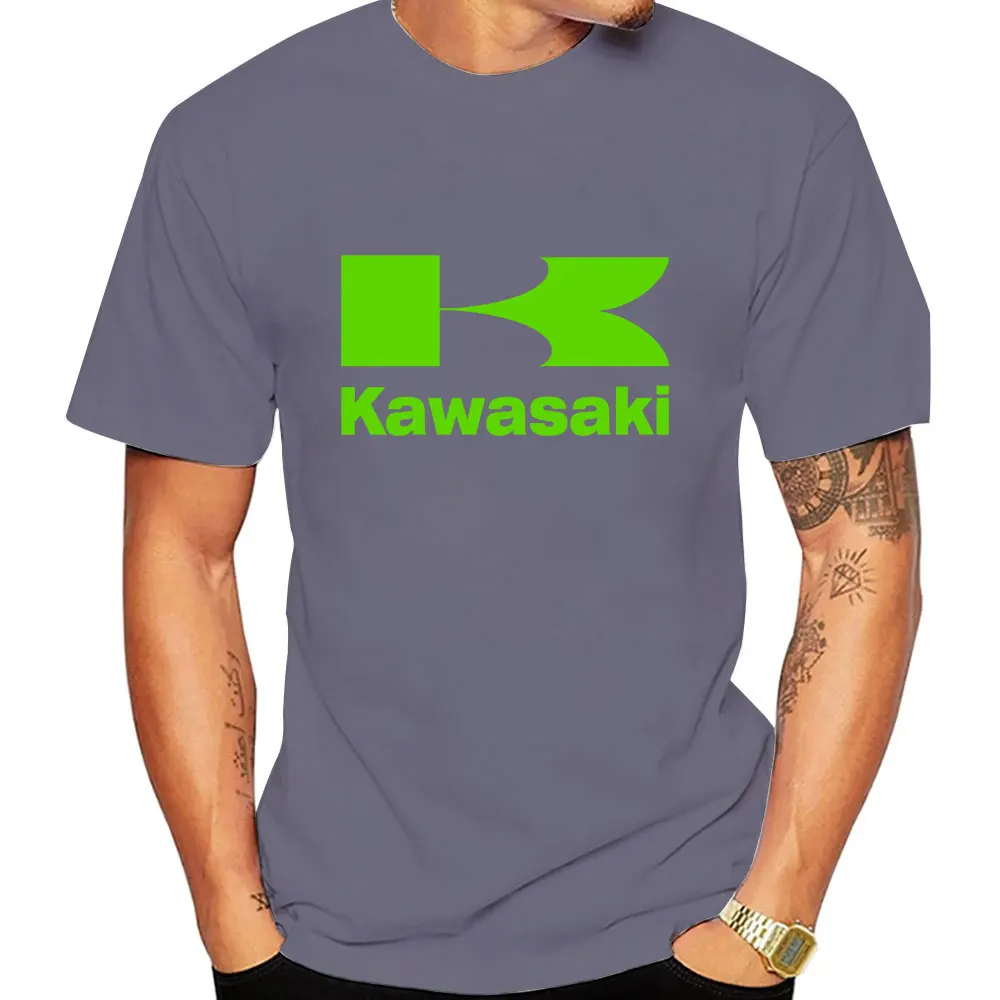 Kawasaki Logo moto uomo estate t-shirt 100% cotone donna t-shirt 2024 nuova moda manica corta Sport abbigliamento maschile top