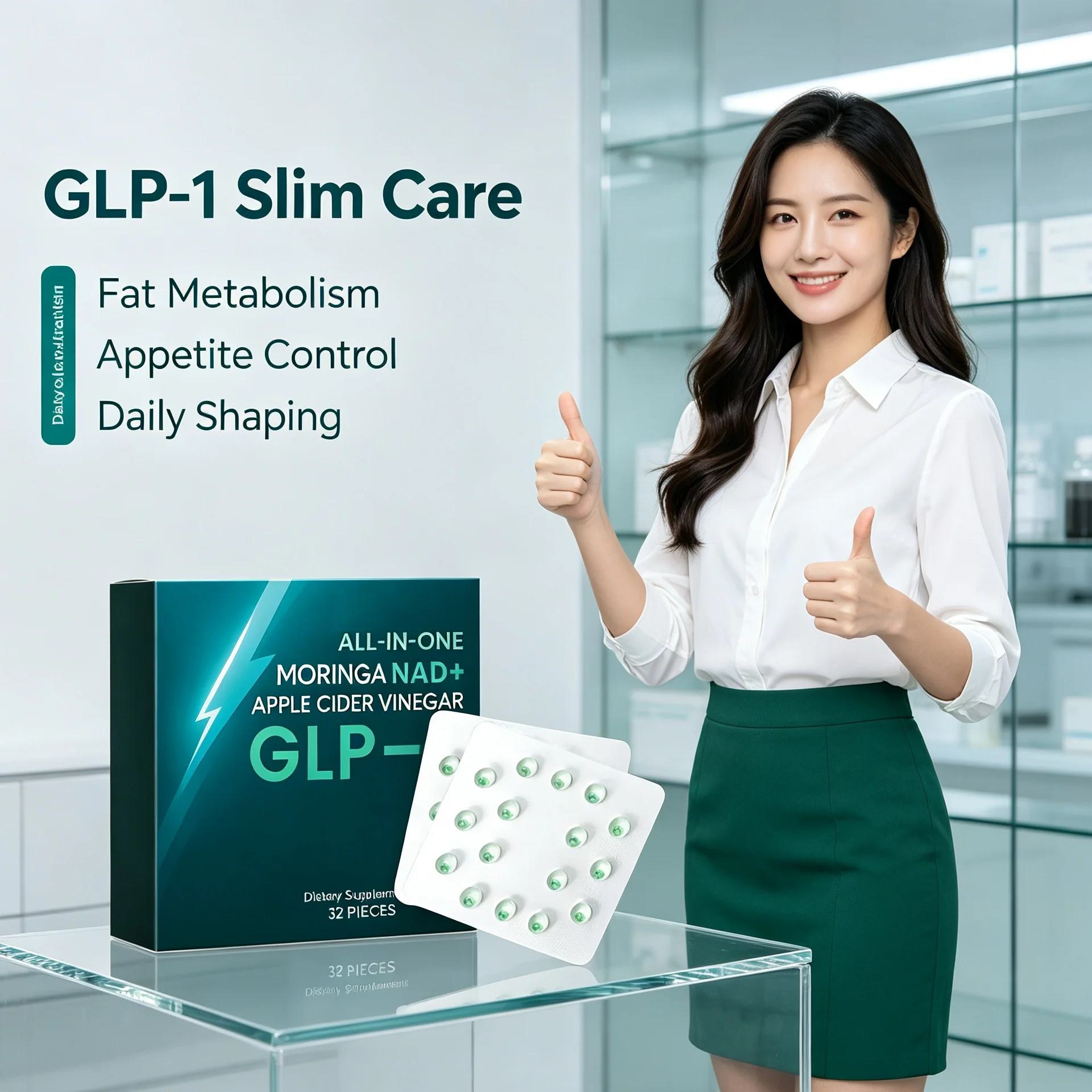 GLP1 Liquid Pearls Body Shaping Care Capsule Support Weight Management Fat Burning Reduce Appetite Body Wellness Oral Pearls