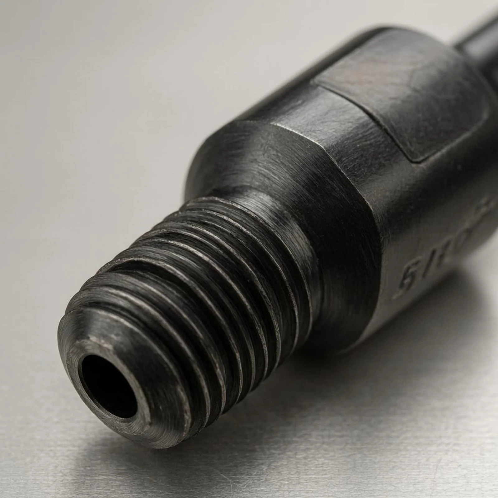 Threaded Conversion Shaft Machined Grooves Power Tool Adapter Shaft Insert Shank Adapter Interchangeable Black