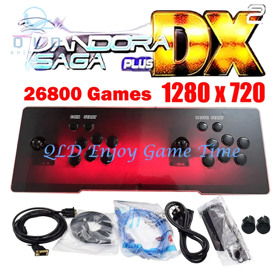 Pandora SAGA Plus DX Arcade, Family Game Console, Multiplayer Joystick, 26800 in 1, 6 Buttons, Spport Pause, Save Function