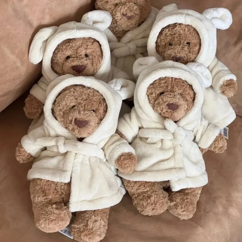 

Халат Медведь Горячее пятно Барселона Медведь Flurr Кукла Милый успокаивающий компаньон Плюшевая кукла Супермягкая высококачественная фестивальная игрушка для девочек в подарок