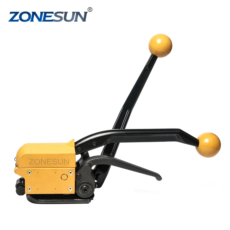 ZONESUN A333 Manuelle Stahlband Werkzeuge manuelle box umreifung maschine Sealless Stahl Umreifung Werkzeuge 13-19mm