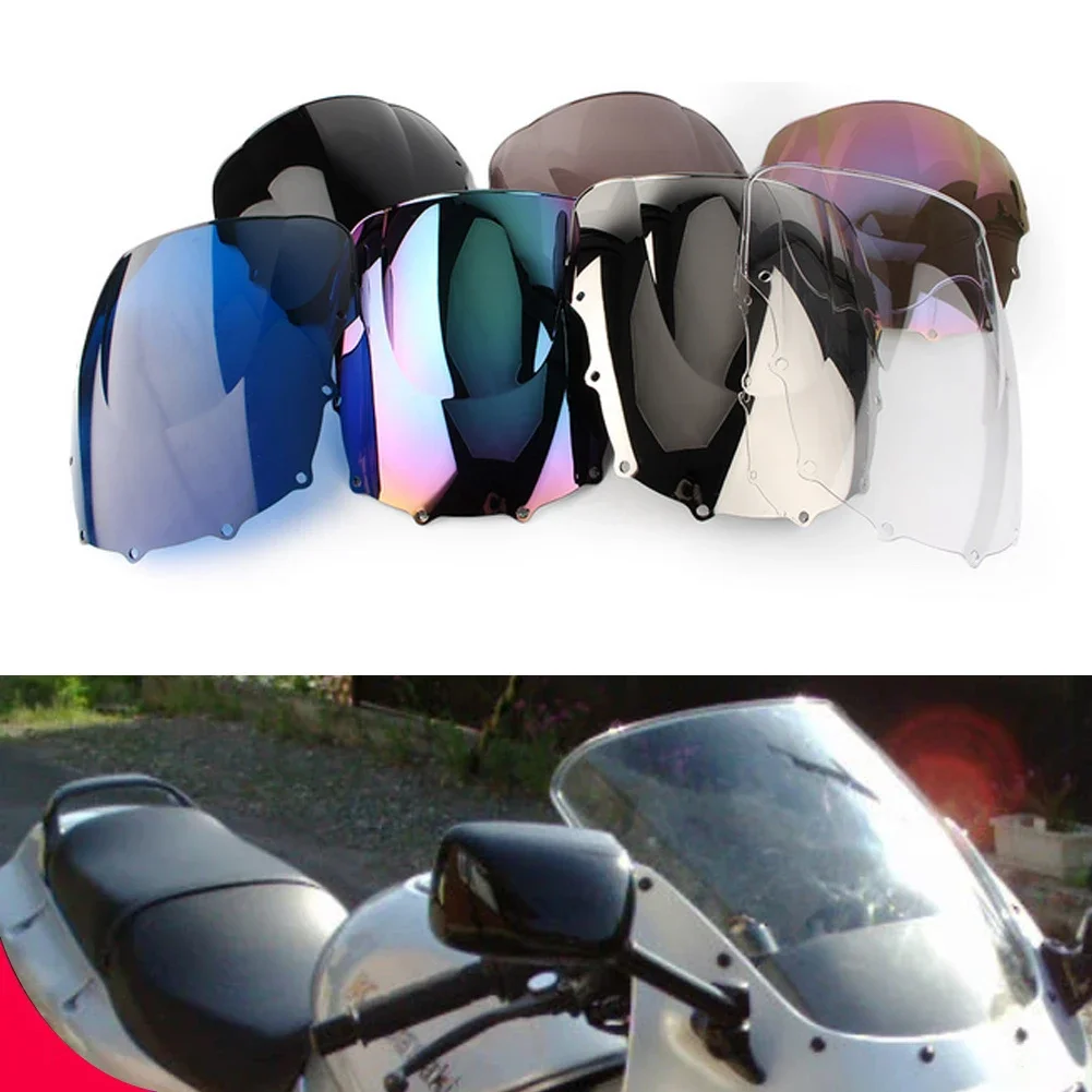 Motorcycle Windshield Double Bubble WindScreen Visor Fairing Deflector For Kawasaki ZZR400 ZZR600 ZZR 400 ZZR 600 1993-2006 2007