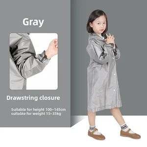 Children's Raincoat Wholesale, in-Stock, Non-Disposable, Travel Windproof and Waterproof Thickened EVA One-Piece Raincoat