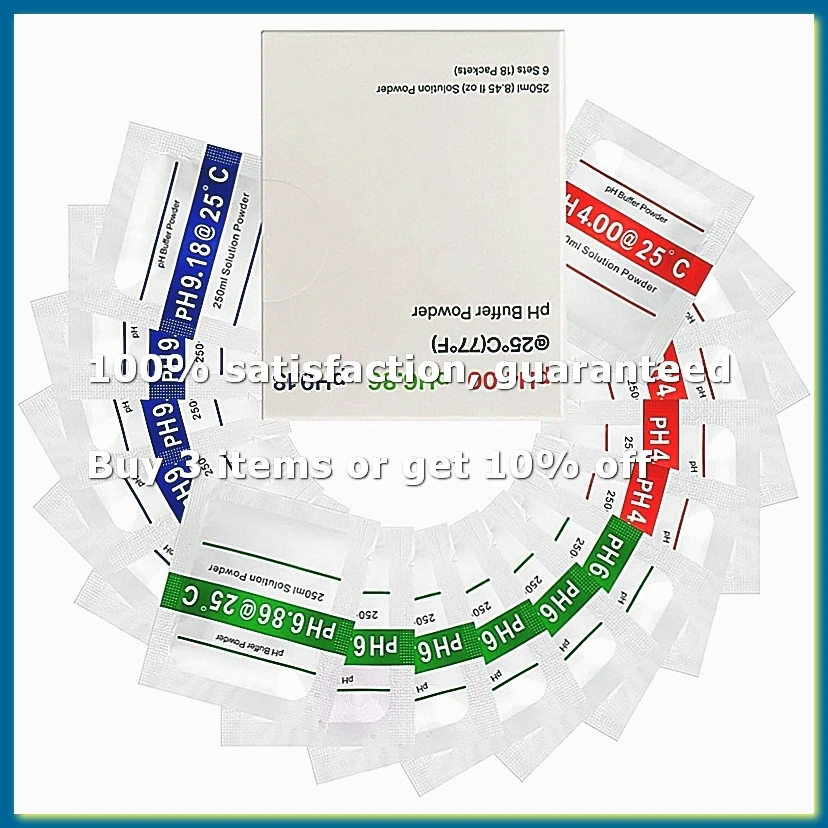 18-Pack PH Meter Buffer Solution Powder, PH 6.86/4.00/9.18, PH Buffer Powder for Precise & Easy PH Tester Calibration-FABY