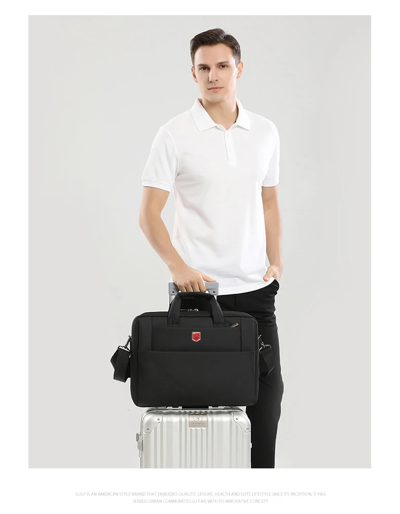Waterproof Business Laptop Briefcase men Computers Handbags for Men Large Capacity Casual Travel Messenger Single Shoulder Bag