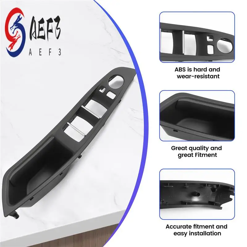 

AEF3-7Pcs Car Inner Door Handle Window Lift Switch Armrest Panel For-BMW 5 Series F10 F11 F18 2010-2017 RHD 51417225875 RHD