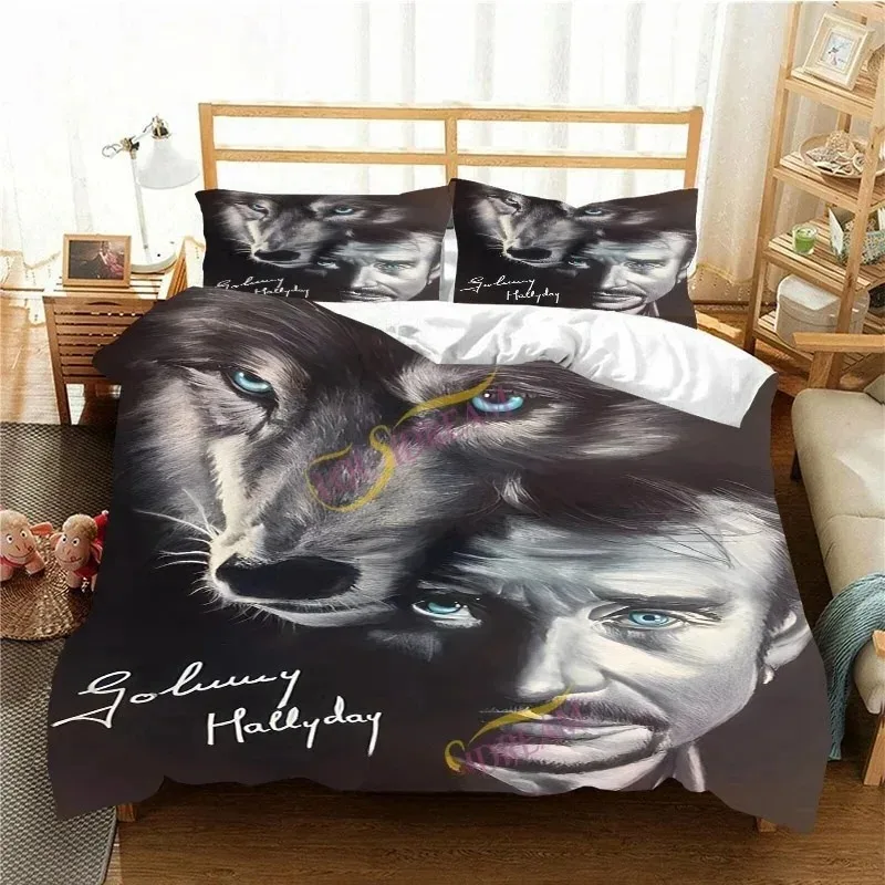 

France Rock Singer J-Johnny H-Hallyday Bedding Set Bedroom Soft Modern Bedspreads Comefortable Duvet Cover Quilt Pillowcase