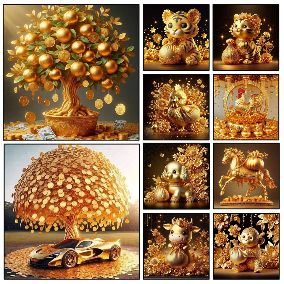 

Драгоценный камень, вышивка крестиком, алмазная живопись, набор алмазной мозаики, сделай сам, изображение удачи, полный квадратный круглый горный хрусталь, вышивка крестиком, домашний декор