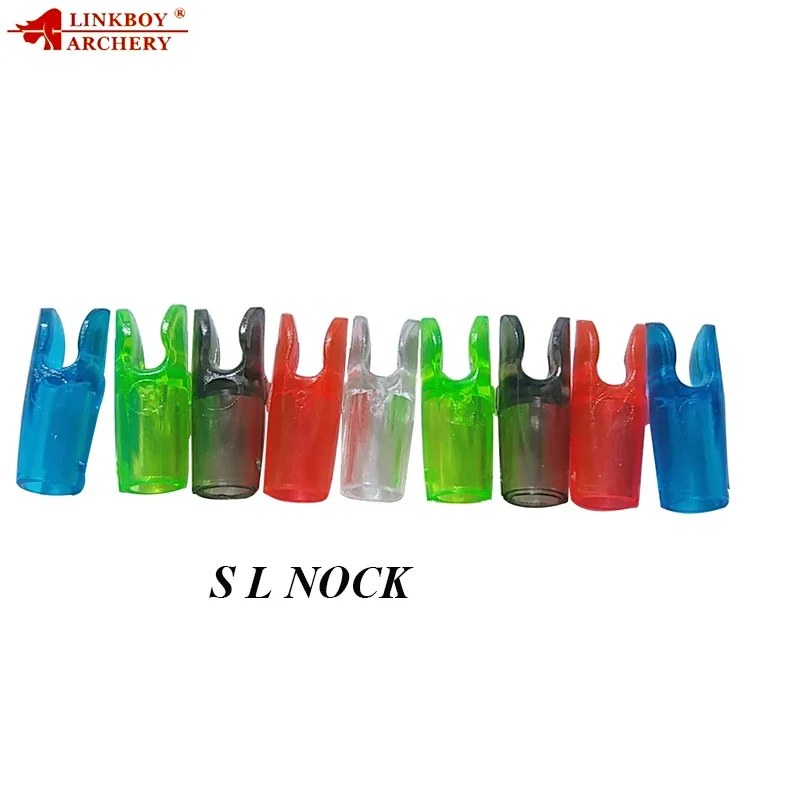 60Pcs Linkboy Archery Arrow Nock Pin Nocks S L Size for Carbon Arrow Shaft Compound Recurve Bow Shooting