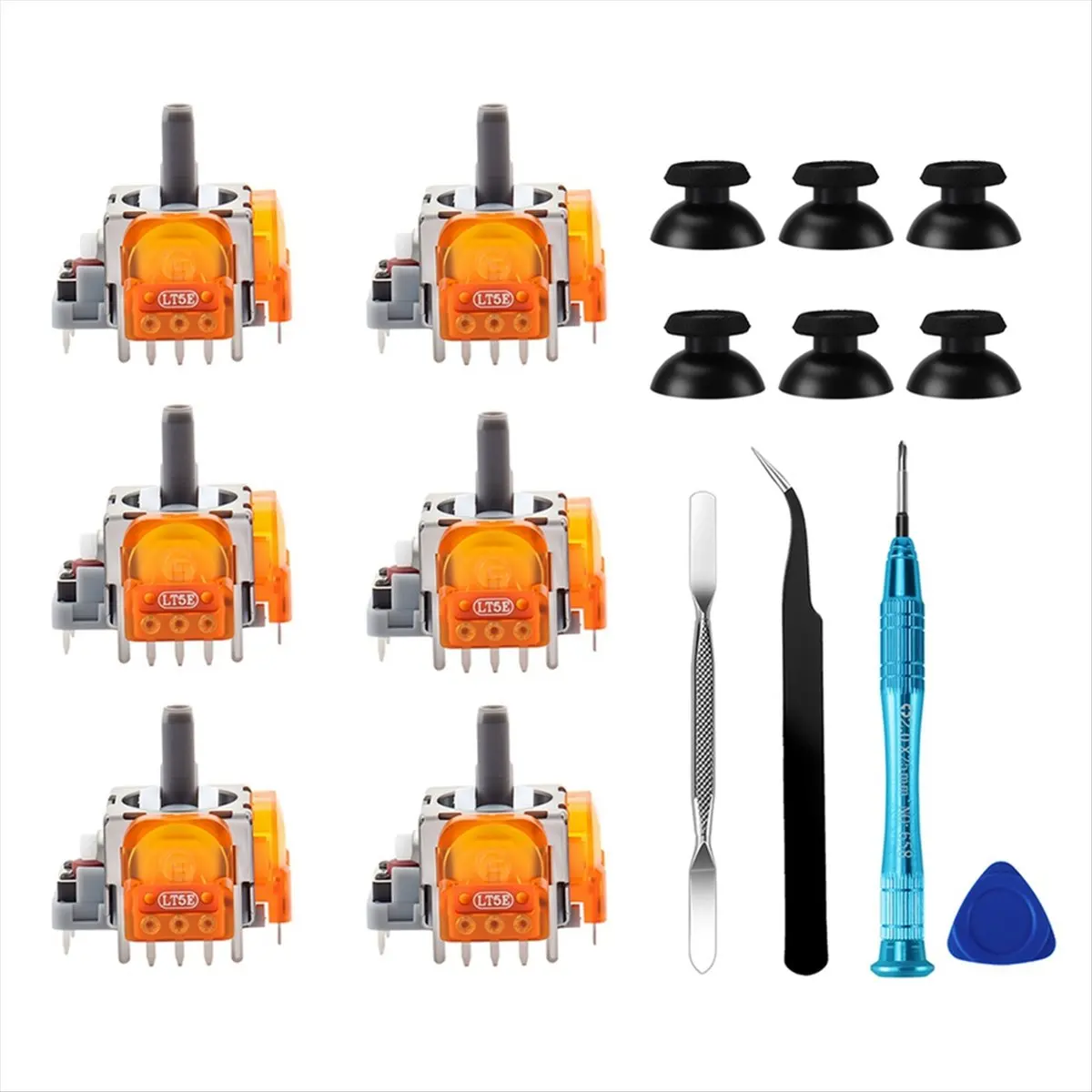 A48U 6 Pack TMR Effect Joystick Replacement for Controller 3D Analog Stick Thumbstick Anti-Drift Parts Repair Tools