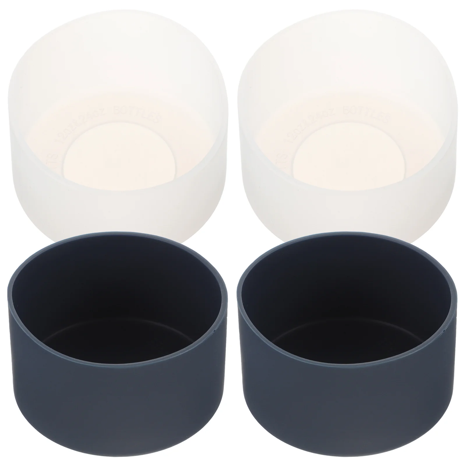 

4 Pcs Silicone Cup Cover Tumblers Sleeve Bottle Case Glass Bottom for Silica Gel Sleeves Water