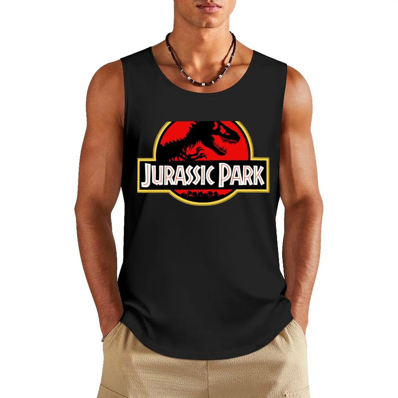 Jurrasic Park Tank Top men gym clothing man sexy?costume