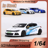 New In Stock Gcd 1:64 Volkswagen Scirocco R Alloy Miniature Diecast Model Volkswagen Race Car Model Custom Toy Kid Ornament Gift
