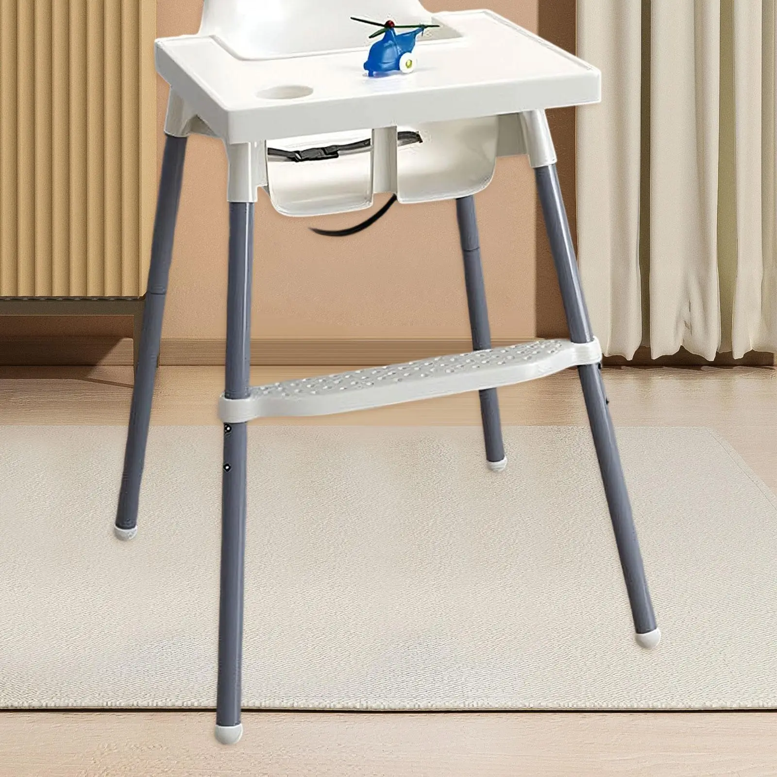 Nonslip Highchair Footrest for Baby High Chairs Compact 46cm Lightweight Design Easy Installation Home Restaurant Use