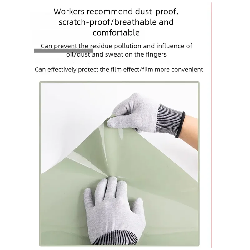 ALIWRAP ビニールカーラップグローブ 厚手ナイロン作業用手袋 帯電防止 ウィンドウティントフィルム 壁紙貼り付け用手袋 プロテクター