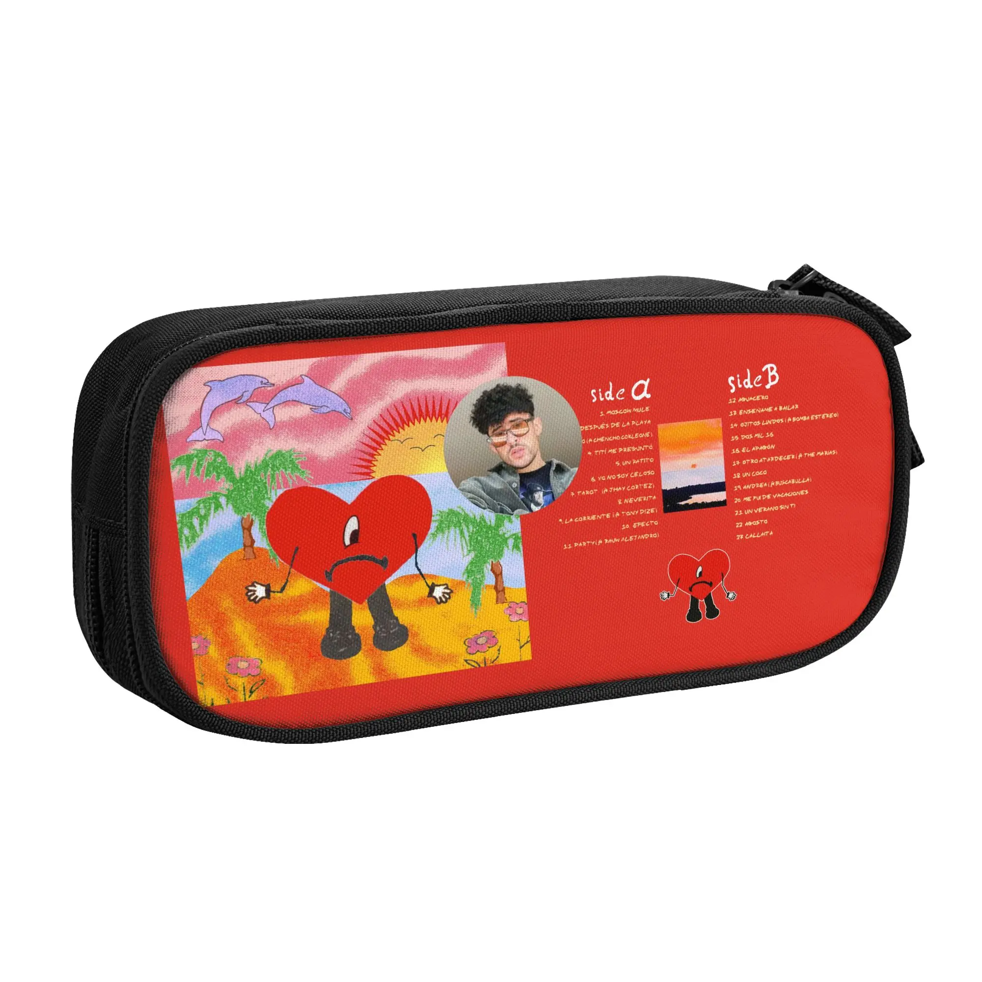 

Пенал Bad Bunny, милый, с принтом Un Verano Sin Ti, большая сумка-органайзер для ручек и школьных принадлежностей, подарок для студентов