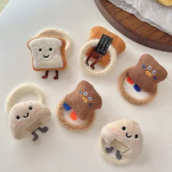 1pc Cartoon Rice and vegetable roll Bread Hair Rope Ball Head Tie Hair Rope Cute Rubber Band Hair Band Headwear