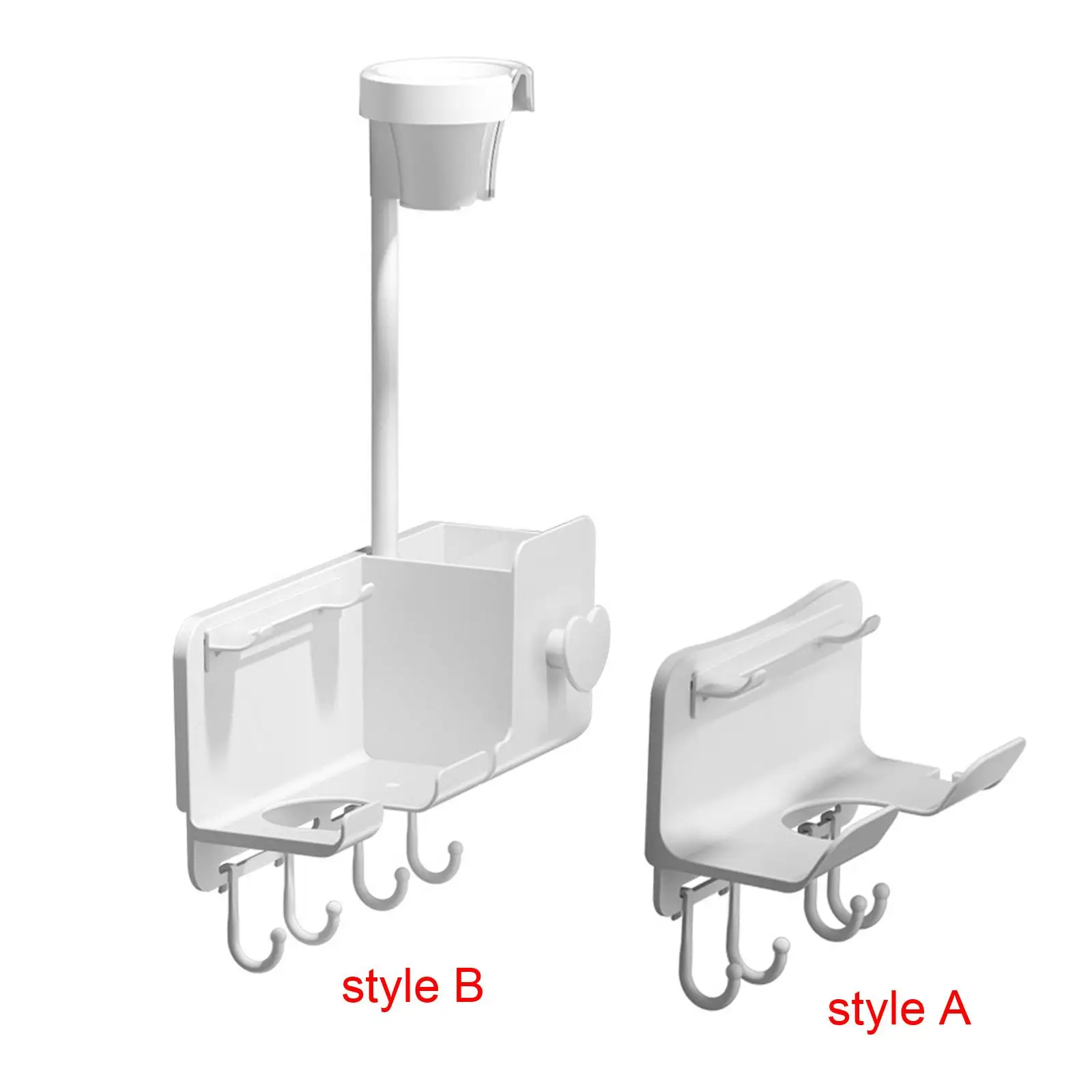 Hairdryer Holder Station 360 Degrees Rotatable Hair Dryer Rack for Curling Iron Straightener