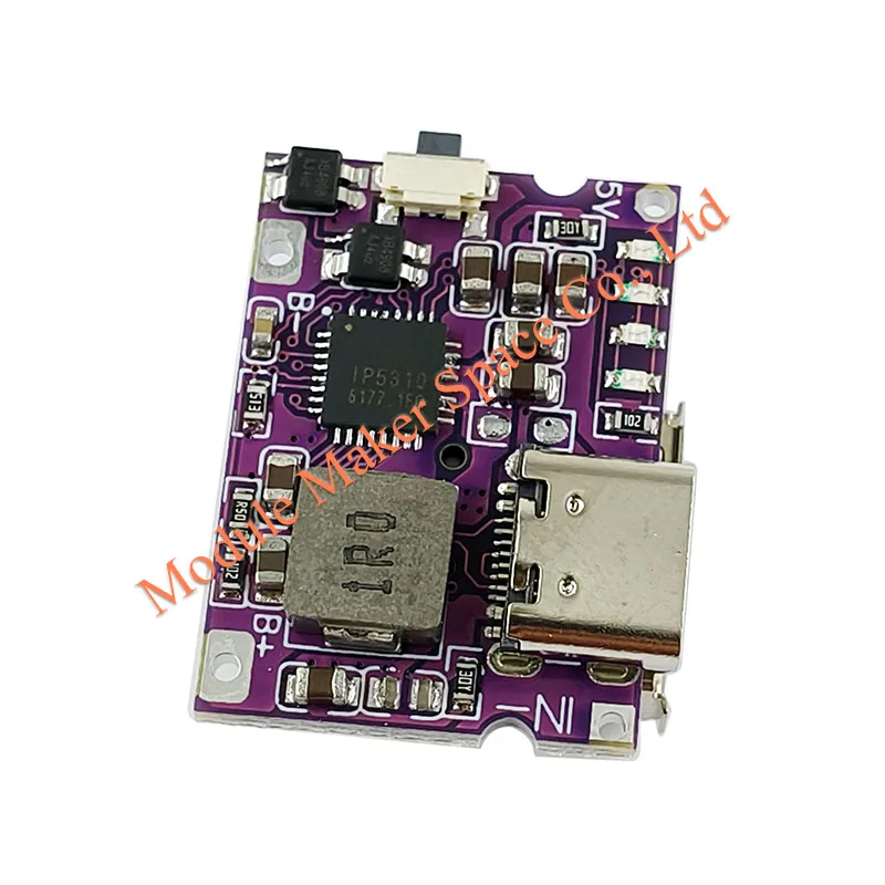 شاحن صغير من النوع C اللوحة الأم 3A شحن وتفريغ وحدة متكاملة قابلة للشحن الهاتف المحمول 5 فولت إلى 4.2 فولت