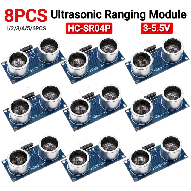 1-8PCS moduł ultradźwiękowy przetwornik pomiar odległości HC-SR04 czujnika do Arduino 3-5.5V detektor fala ultradźwiękowa zakresy modułu
