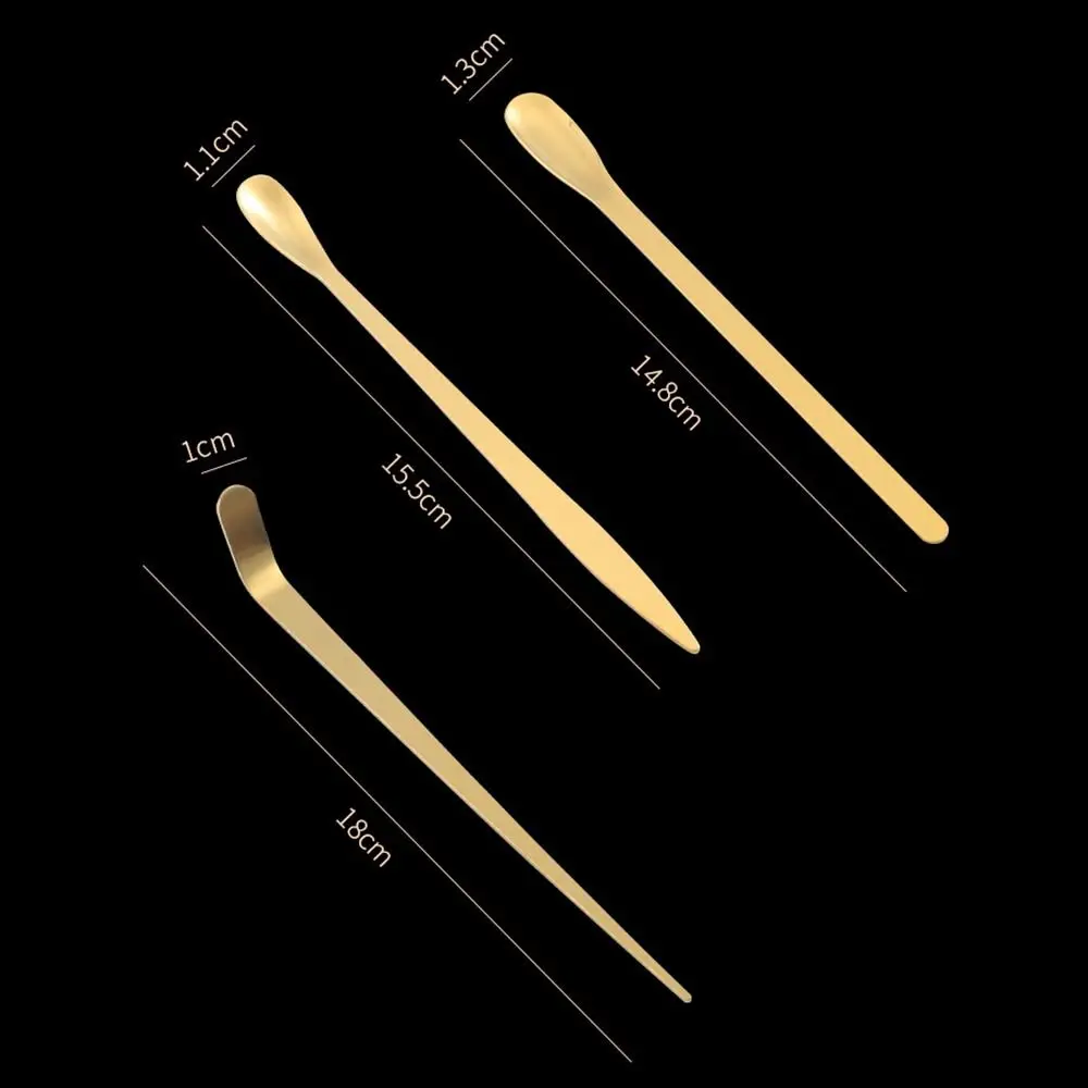 New Stainless Steel Tea Sticks Japanese Traditional Leaf Tea Scoops Leaf Spatula Tea Ceremony