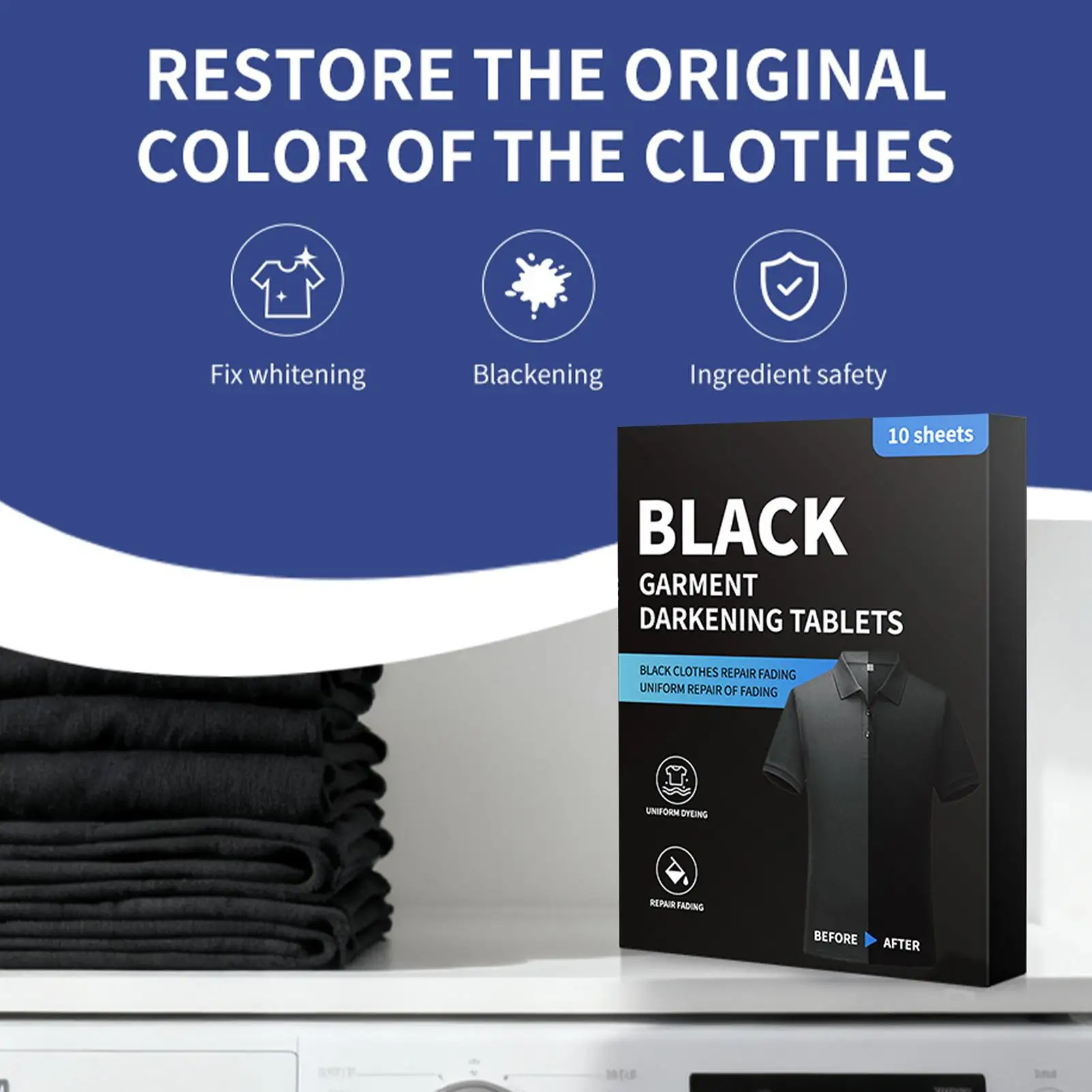 Color Catcher Sheets 10 Count Black Grabber Black Clothing Color Restorer for Quilt Cover Bed Sheet Pant Coat Sofa Cover Blanket