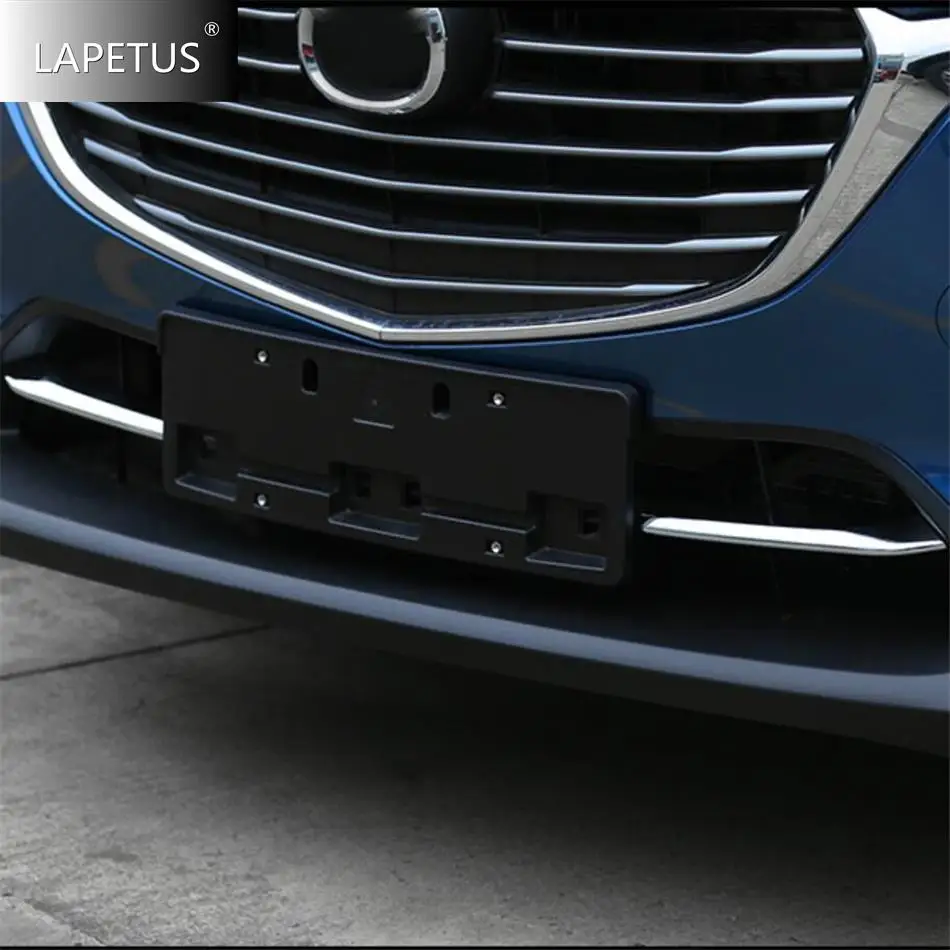 Rejilla de parachoques inferior de cabeza delantera, tira decorativa, cubierta de Panel embellecedor para Mazda CX-3 CX3 2016 - 2021, accesorios