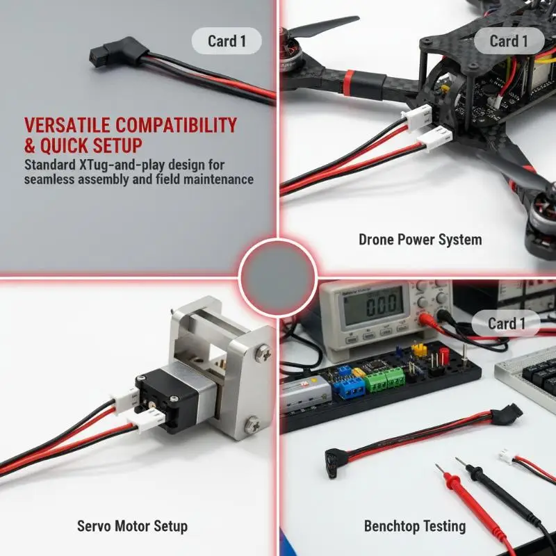 1PCS Micro Servo Motor Cable, XT30(2+2)-F Extension Cord, Straight,Right Angle For RC Car Drone Battery Charging