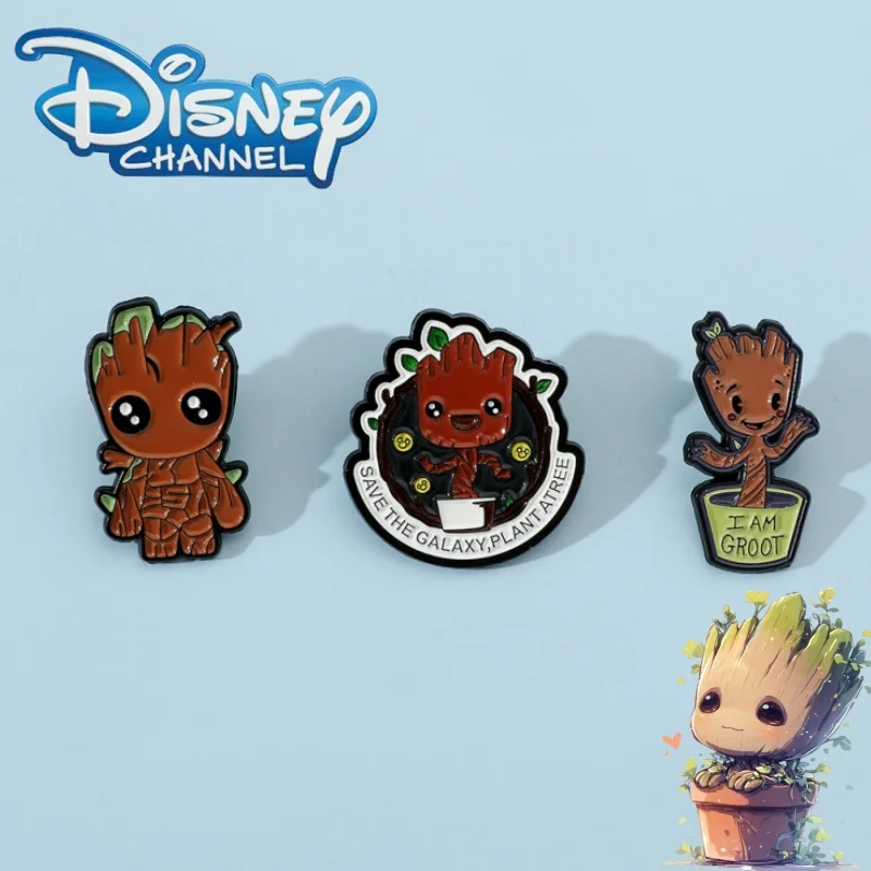 SET Adventure Movie Guardians of The Galaxy Enamel Pins Groot Metal Brooch Badge Jewellery Backpack Accessory Gifts