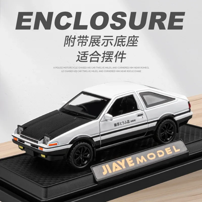 1:36 AE86 จําลองDiecastโลหะผสมรุ่นรถเสียงดึงกลับคอลเลกชันของเล่นเด็กของขวัญ