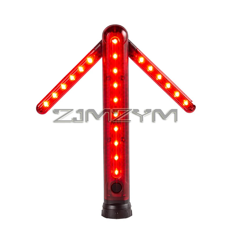 1PC Foldable Safety Arrow Bar Light Magnetic Stand Beacon Warning Signal SOS Lamps USB Flashlight LED Emergency Lighting 경광등 자석