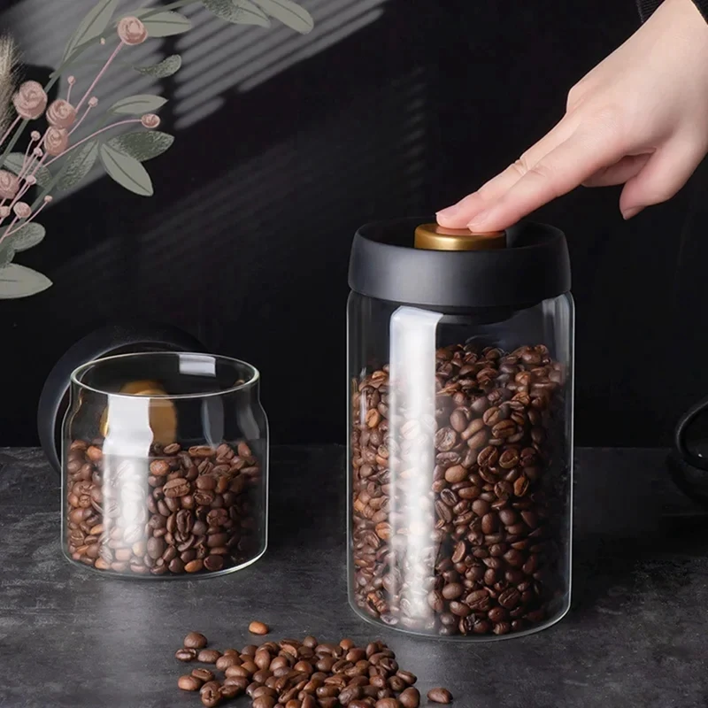 Вакуумный герметичный резервуар для кофейных зерен, бытовой влагостойкий воздухоотводящий герметичный контейнер, банки для хранения продуктов, прочный A