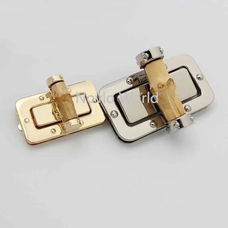 2-10 pieces 2 colors 43X25mm 61X33mm luggage Bag Locks Buckles Twist locks bamboo Turn Lock