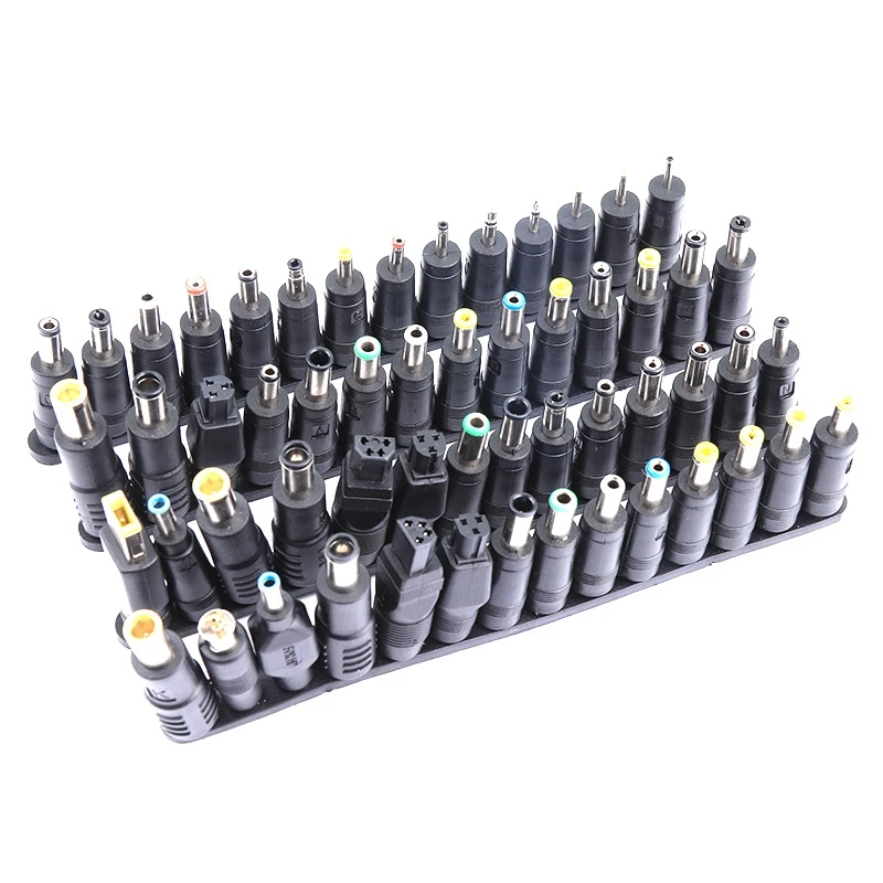 

FULL-56 Pcs/Set Universal Plug 56Pcs DC Power 5.5X2.1Mm DC Head Jack Charger To Plug Power Adapter For Notebook Laptop