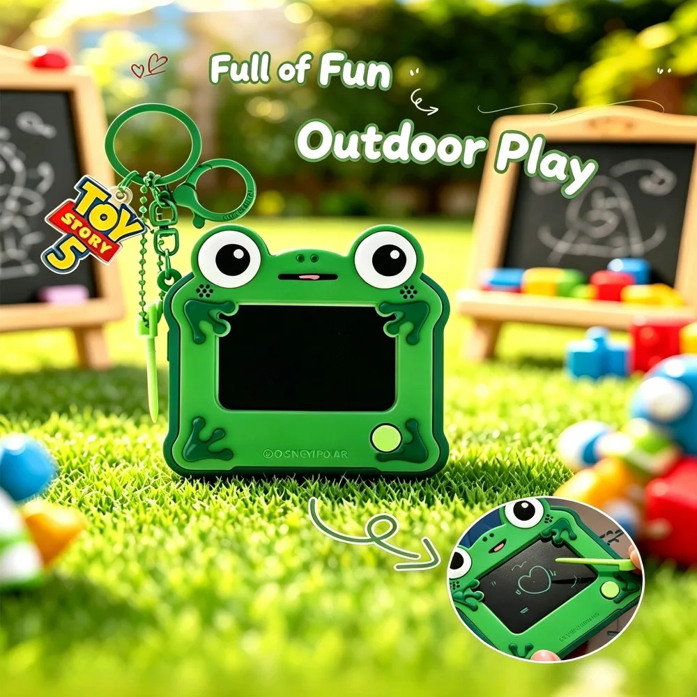 Toy Story 5 Frog Lilypad LCD Mini Drawing Board Keychain Erasable Drawing Toy Puzzle Drawing Erasable Handwritten Toy Teen Gifts view 5