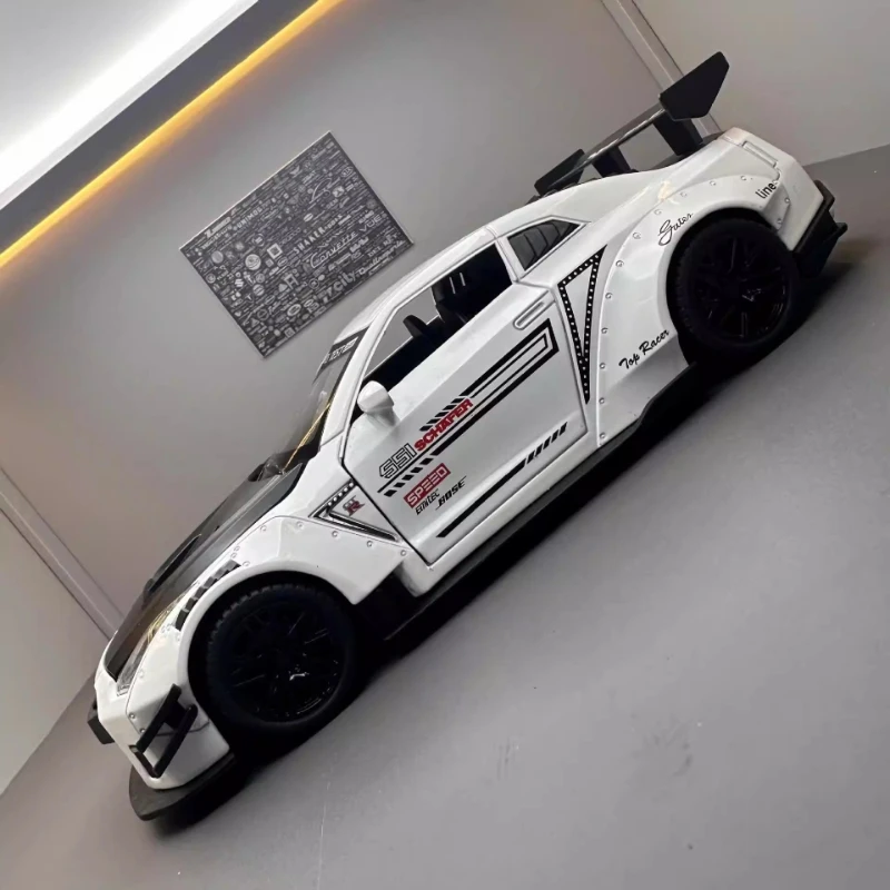 

1:24 GTR R35 Sports Car Alloy Sound and Light Car Model Children's Birthday Gift Toy Boy Creative Gift Collectibles Toys