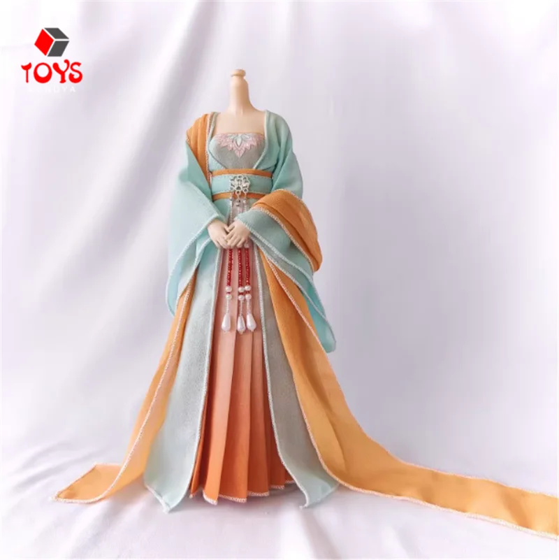 1/6 Schaal Vrouwelijke Tang-dynastie Hanfu Chinese Oude Kleding Model Fit 12-inch Soldaat Action Figure Body Poppen