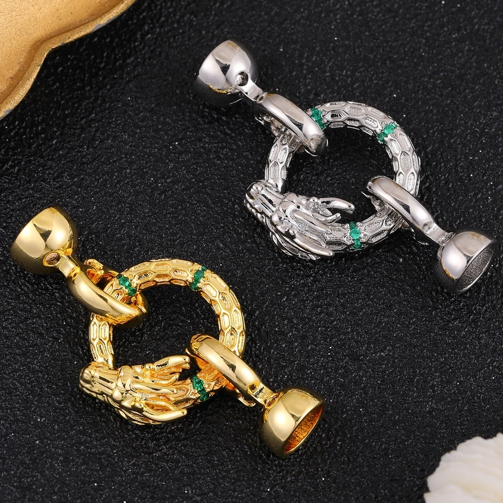 Juya hand gefertigte 18 Karat vergoldete versilberte kreative Verschlüsse Schlösser Verschlüsse Zubehör für DIY Handarbeiten Perlen Perlen Schmuck herstellung – Detail 5