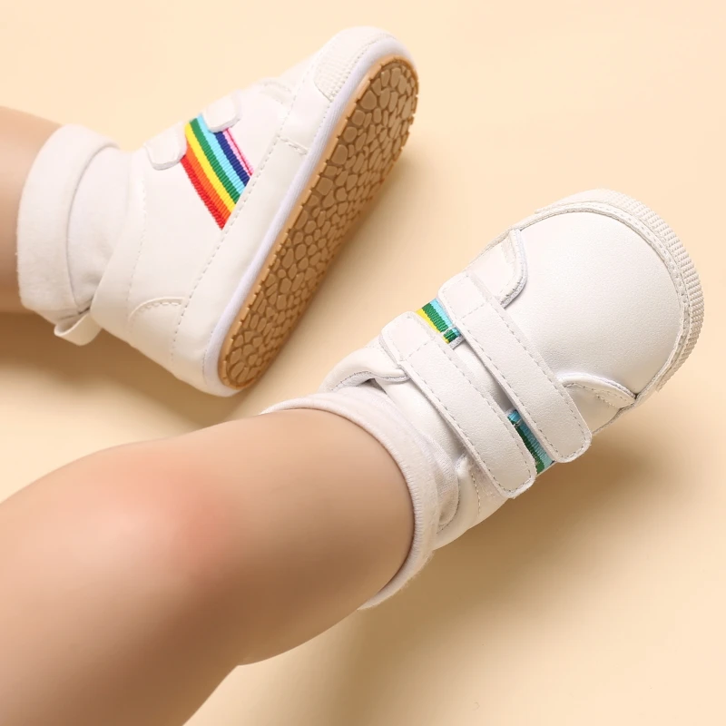 Baby Toddler Boys Girls Rainbow Babies First Toddler Shoes Classic Leisure Baby Shoes Sneakers Lovely Spring And Autumn Period