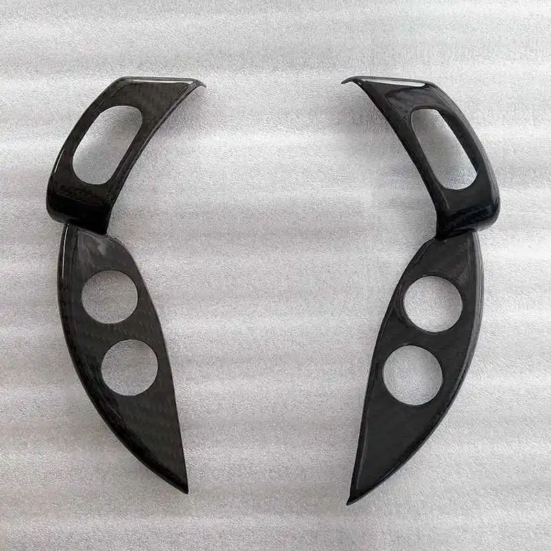 

Full Carbon Fiber Steering Wheel Button Switch Cover Trim for Maserati GranTurismo GC GTS 2008-2019 / Quattroporte 2004-13