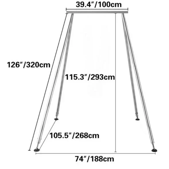 2026 Metal Frame Full Steel Swing Stand, Hold Up To 440 Lbs for Yoga Hammock