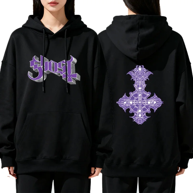 

Женская и мужская толстовка с готическим графическим принтом, осень-зима, повседневная мода, хип-хоп, большие флисовые пуловеры с длинными рукавами, толстовки